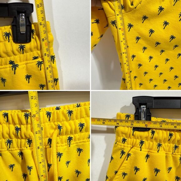 Men's French Terry Pocket Sweat Shorts Small Yellow - Picture 11 of 16